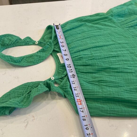 Xirena 100% Cotton Chelsea Gauze Tiered Ruffled Cami Sleeve Midi Dress Pockets M - Picture 6 of 8